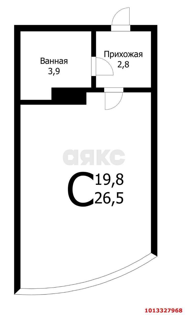 Фото №2: Студия 26 м² - Краснодар, жилой комплекс Самолёт-6, ул. Ивана Беличенко, 92к3