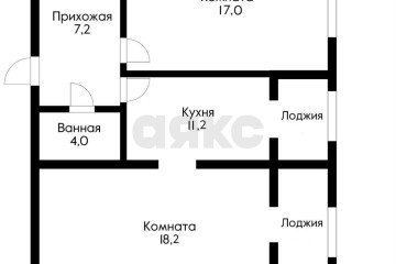 Фото №2: 2-комнатная квартира 53 м² - Краснодар, мкр. Западный внутригородской округ, ул. Фёдора Лузана, 17