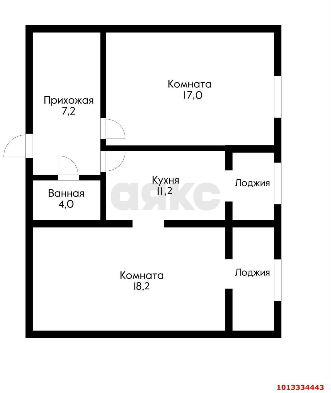 Фото №2: 2-комнатная квартира 53 м² - Краснодар, Западный внутригородской округ, ул. Фёдора Лузана, 17