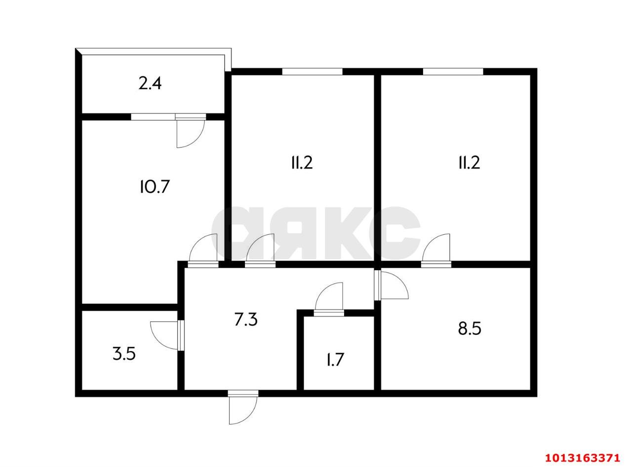 Фото №9: 3-комнатная квартира 56 м² - Краснодар, жилой комплекс Дыхание, ул. Лётчика Позднякова, 2