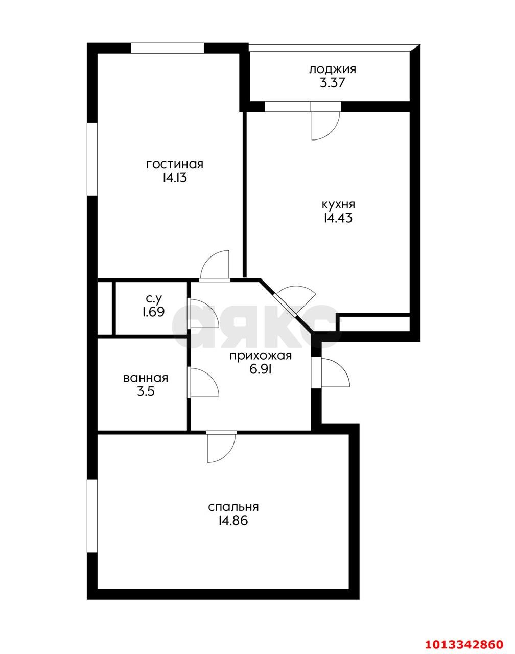 Фото №2: 2-комнатная квартира 60 м² - Краснодар, жилой комплекс Архитектор, 