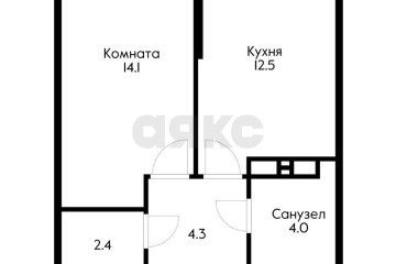 Фото №2: 1-комнатная квартира 37 м² - Краснодар, мкр. Догма Парк, ул. Марины Цветаевой, 1