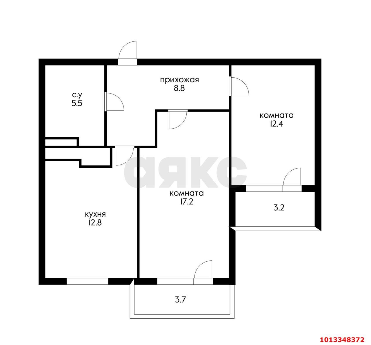 Фото №5: 2-комнатная квартира 63 м² - Белореченск, ул. Луначарского, 119