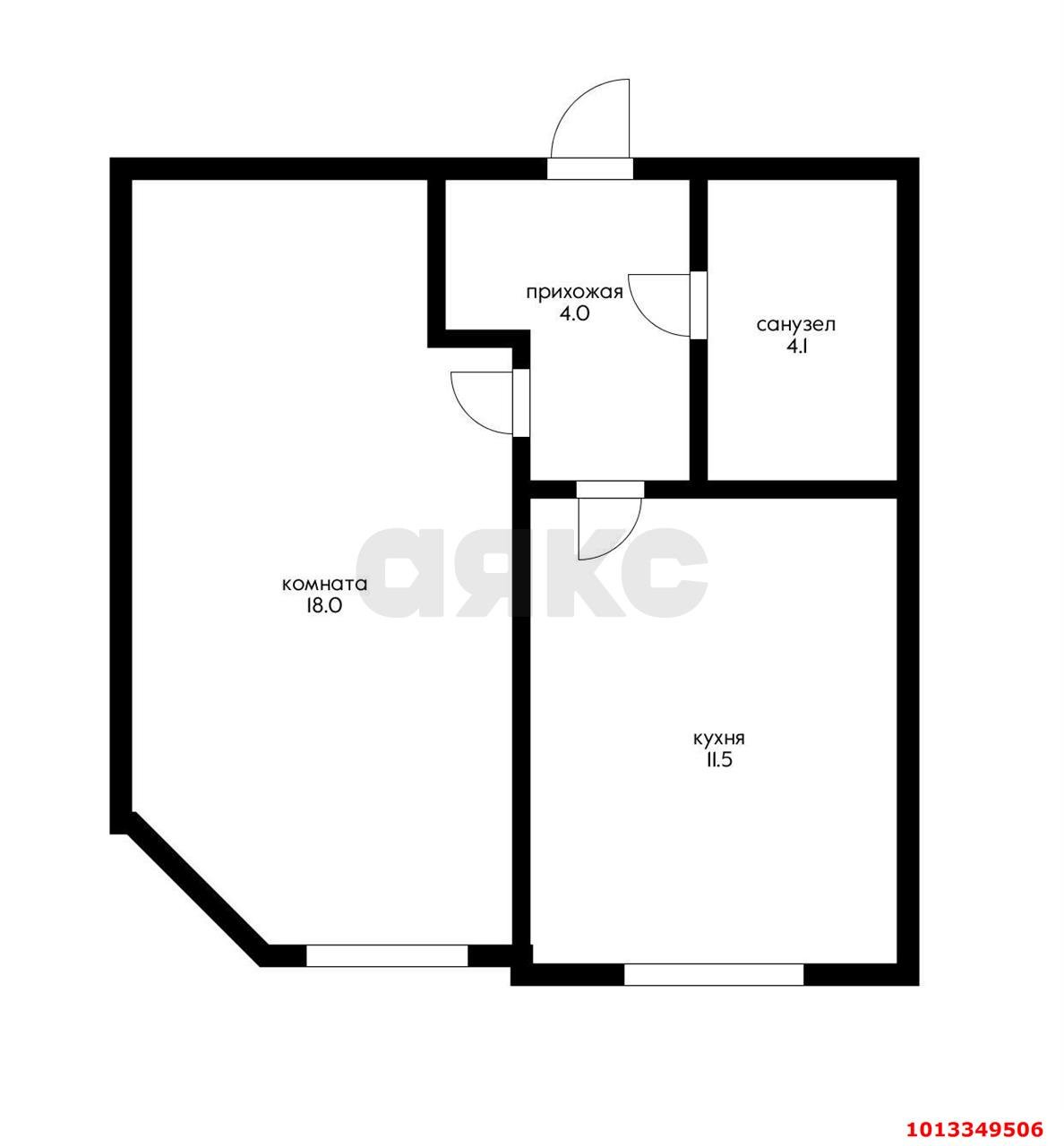 Фото №12: 1-комнатная квартира 37 м² - Российский, Прикубанский внутригородской округ, ул. Шевкунова, 19