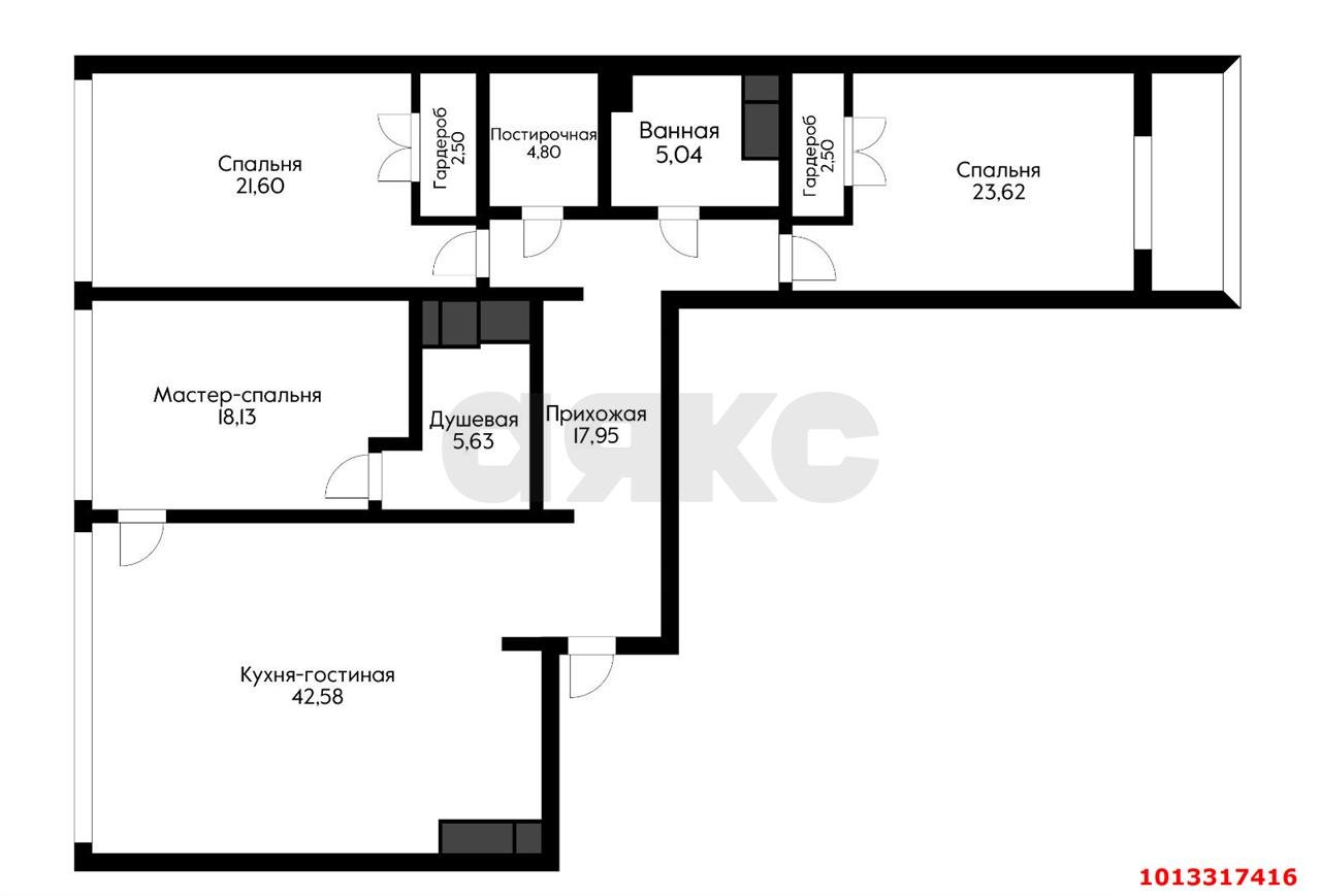 Фото №17: 3-комнатная квартира 144 м² - Краснодар, жилой комплекс Тургенев, ул. Дальняя, 8к2