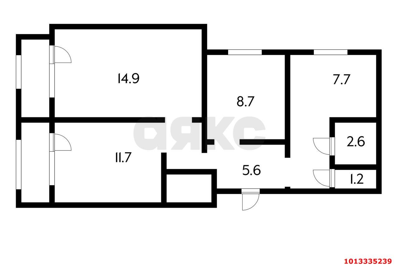 Фото №13: 3-комнатная квартира 65 м² - Краснодар, Гидростроителей, ул. Гидростроителей, 15