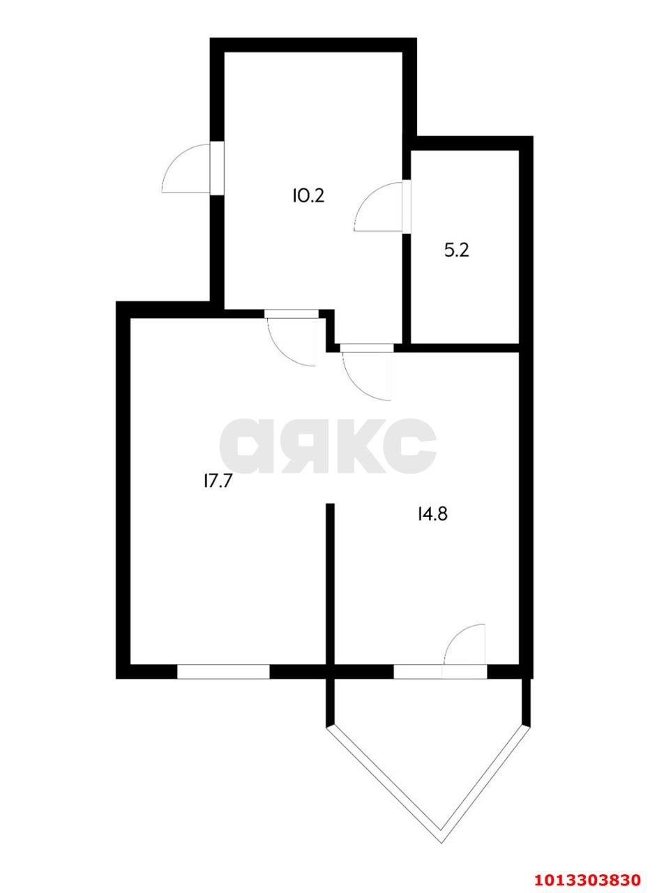 Фото №2: 1-комнатная квартира 54 м² - Краснодар, жилой комплекс Седьмой Континент, ул. Совхозная, 1к5