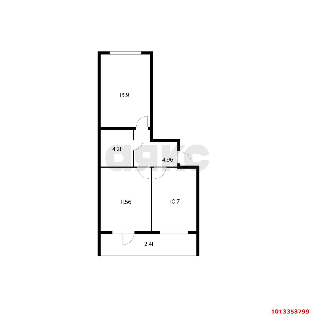 Фото №14: 2-комнатная квартира 52 м² - Краснодар, Светлоград, ул. Красных Партизан, 1/4к10