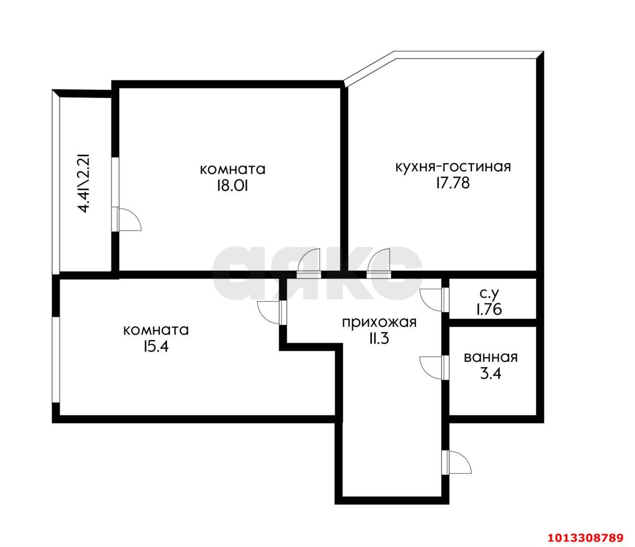 Фото №12: 2-комнатная квартира 69 м² - Краснодар, 2-й квартал, ул. имени Героя Николая Шевелёва, 2