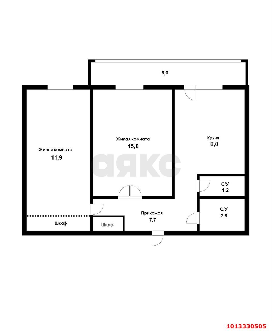 Фото №14: 2-комнатная квартира 54 м² - Краснодар, Пашковский, ул. Шевченко, 12