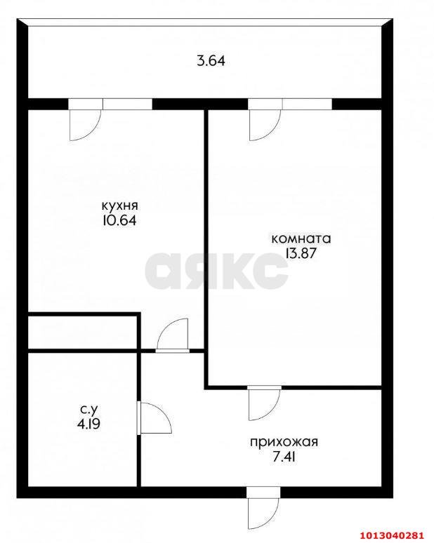 Фото №10: 1-комнатная квартира 39 м² - Знаменский, Родные Просторы, ул. Природная, 10А