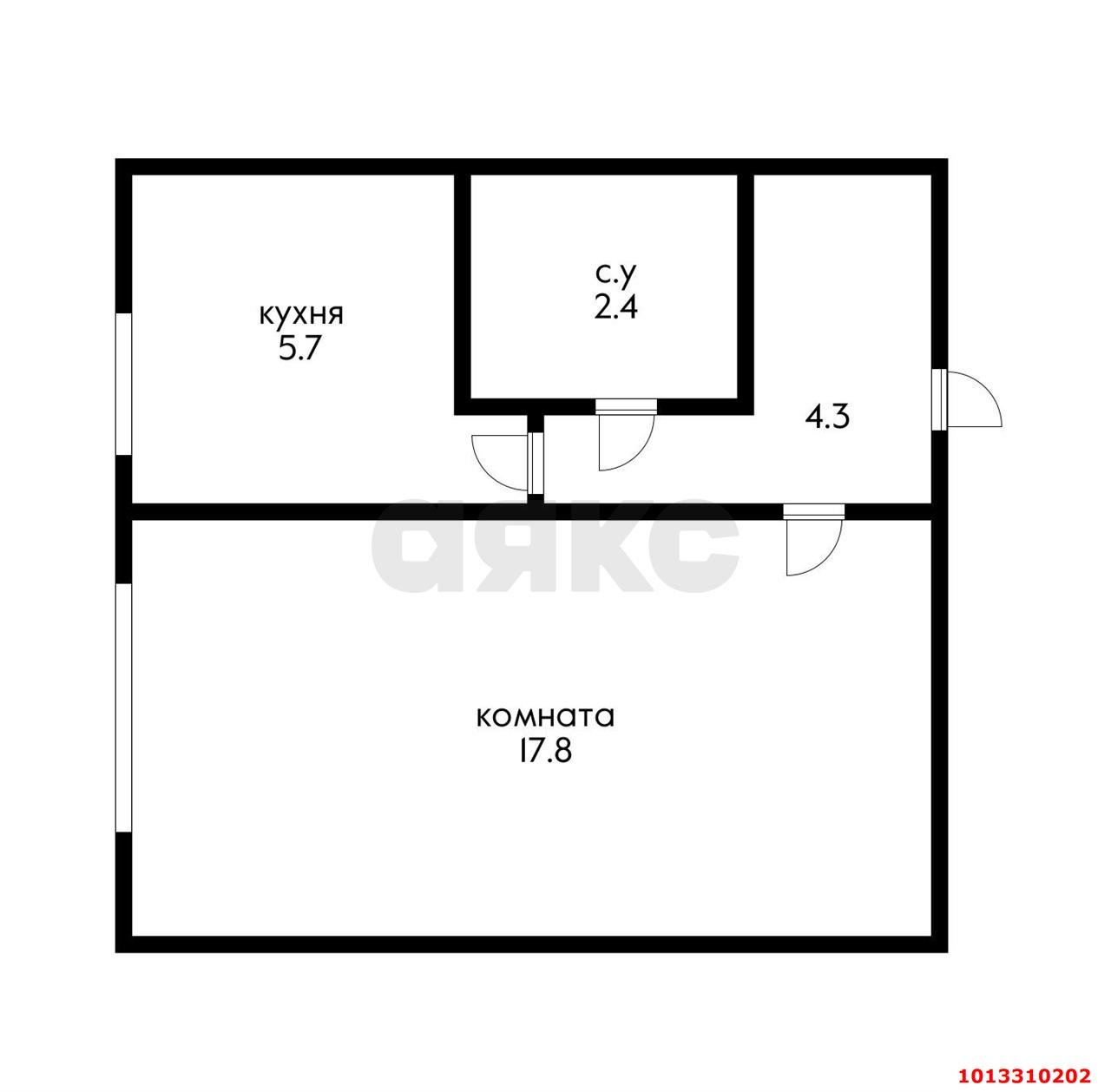 Фото №14: 1-комнатная квартира 31&nbsp;м², 1/5&nbsp;эт. - Краснодар, Карасунский внутригородской округ, мкр. Хлопчато-бумажный Комбинат, ул. Таганрогская, 22/1