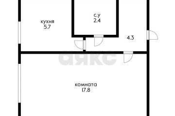 Фото №1: 1-комнатная квартира 30 м² - Краснодар, мкр. Хлопчато-бумажный Комбинат, ул. Таганрогская, 22/1