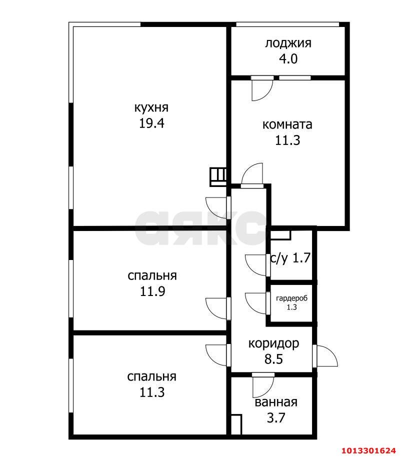 Фото №5: 3-комнатная квартира 73 м² - Краснодар, жилой комплекс Самолёт-6, ул. Ивана Беличенко, 90к1