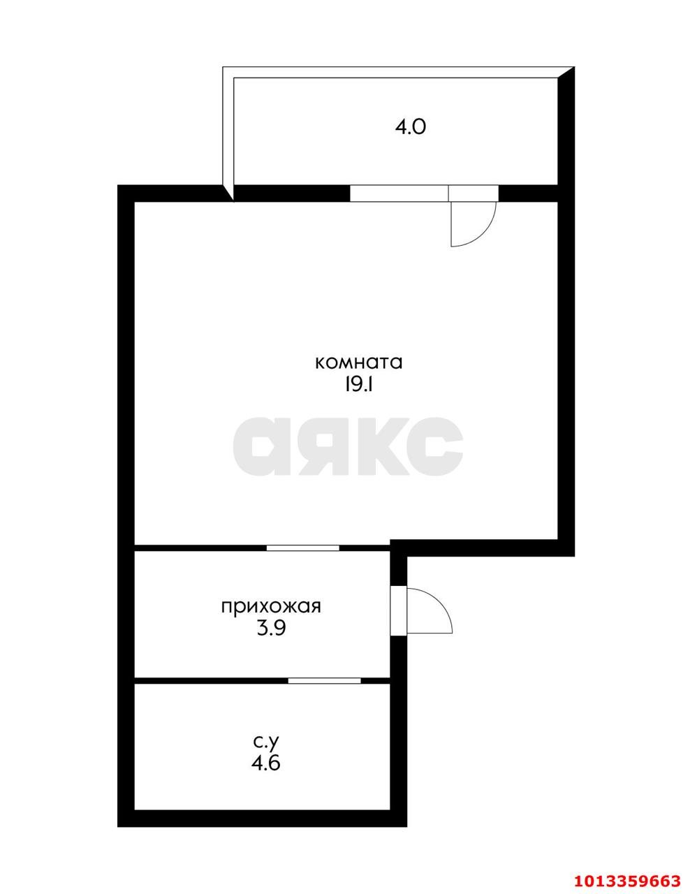 Фото №8: Студия 29 м² - Российский, жилой комплекс Луч, ул. Куликова Поля, 35