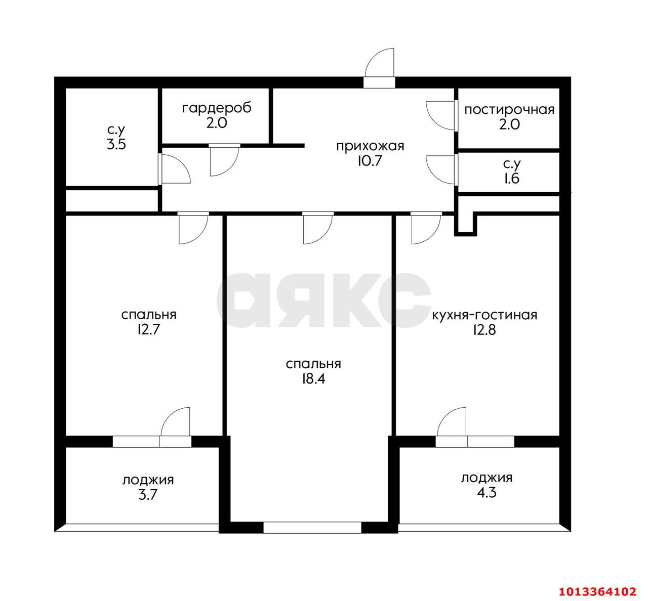 Фото №19: 2-комнатная квартира 72 м² - Краснодар, жилой комплекс Нeo-квартал Красная Площадь, ул. Конгрессная, 19/3