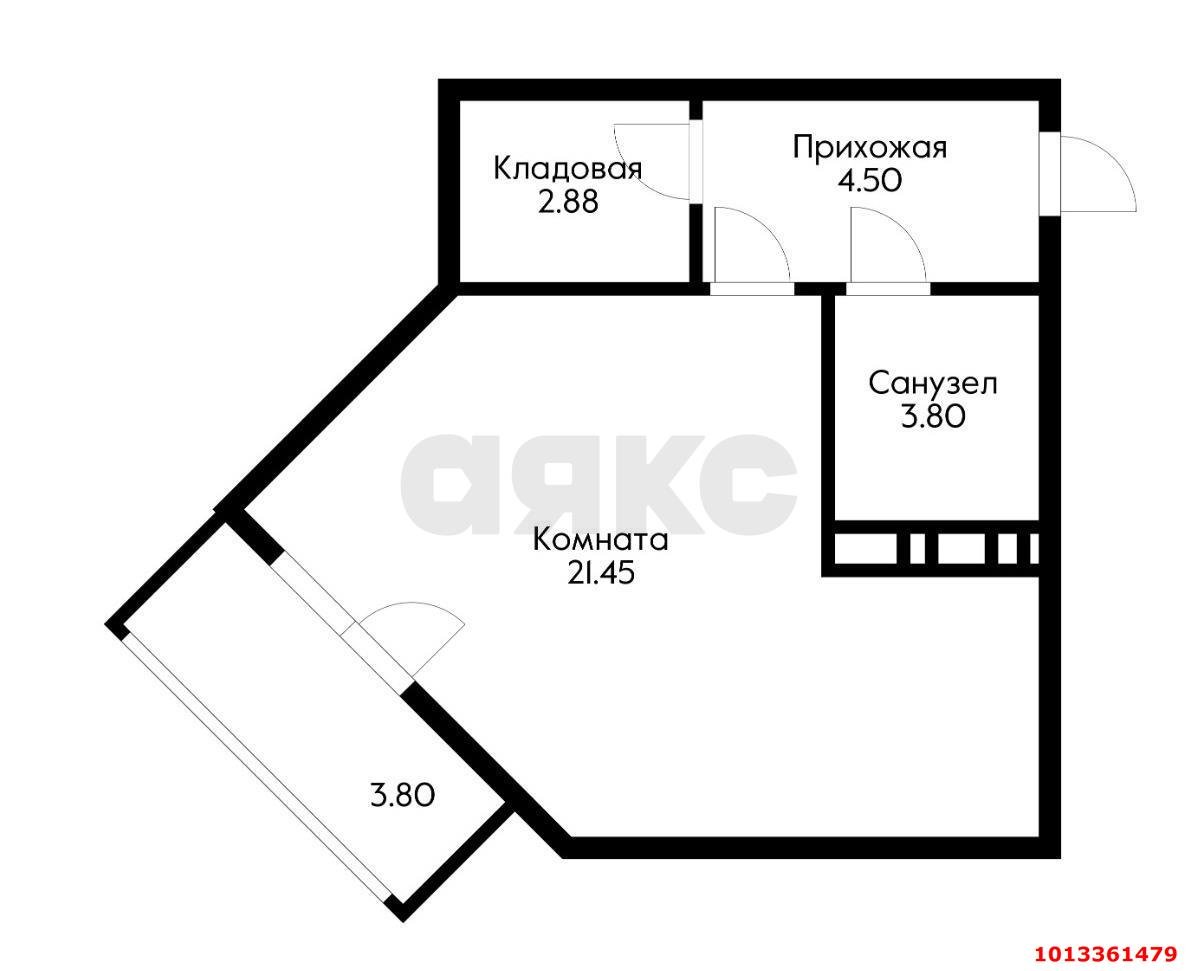 Фото №3: Студия 36 м² - Краснодар, Молодёжный, ул. Дубравная, 1