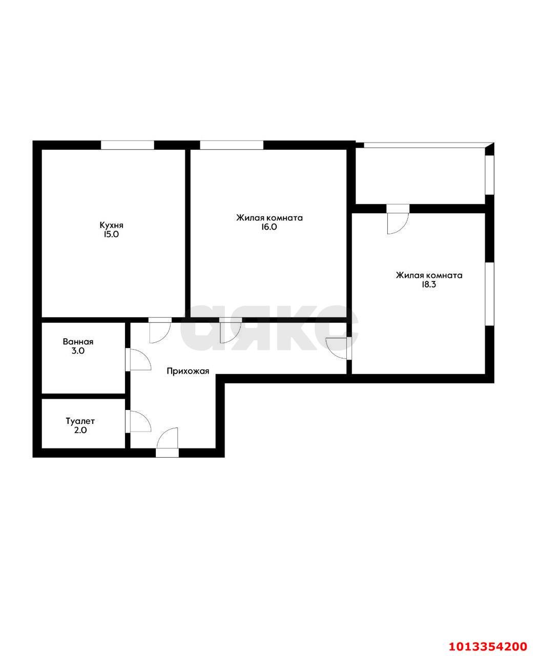 Фото №14: 2-комнатная квартира 60 м² - Краснодар, жилой комплекс Спорт-Сити, ул. Домбайская, 10/1к1