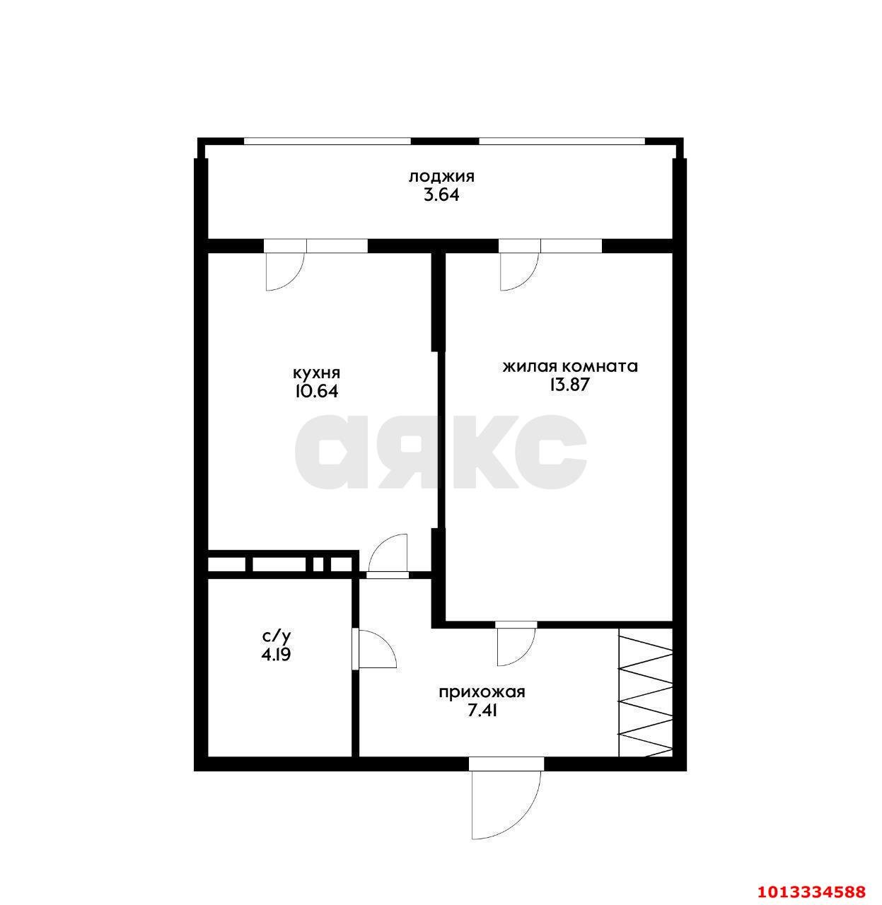 Фото №2: 1-комнатная квартира 43 м² - Знаменский, Родные Просторы, 