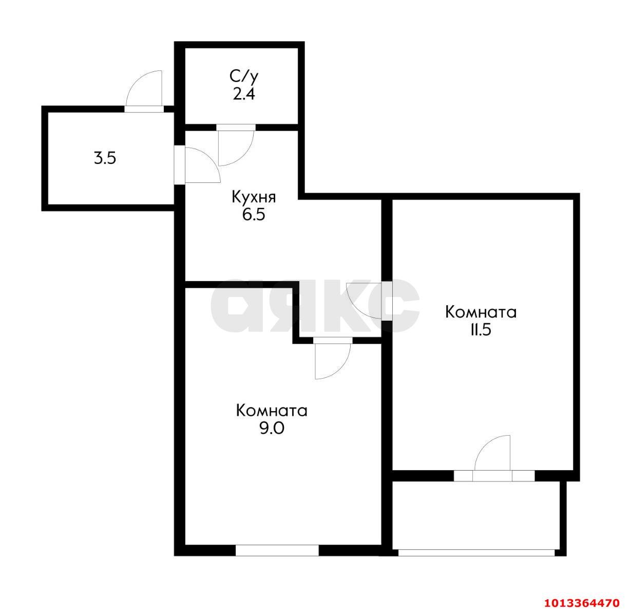 Фото №8: 1-комнатная квартира 36 м² - Краснодар, Краевая Клиническая Больница, ул. Восточно-Кругликовская, 47/2