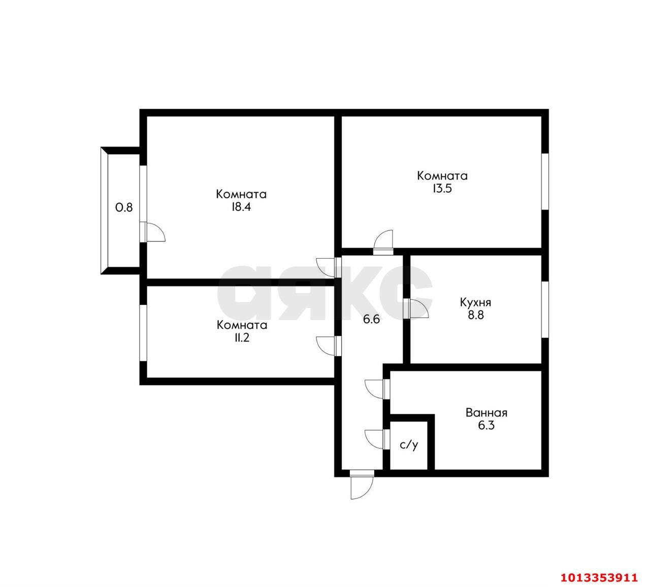 Фото №11: 3-комнатная квартира 68 м² - Динская, ул. Гоголя, 99