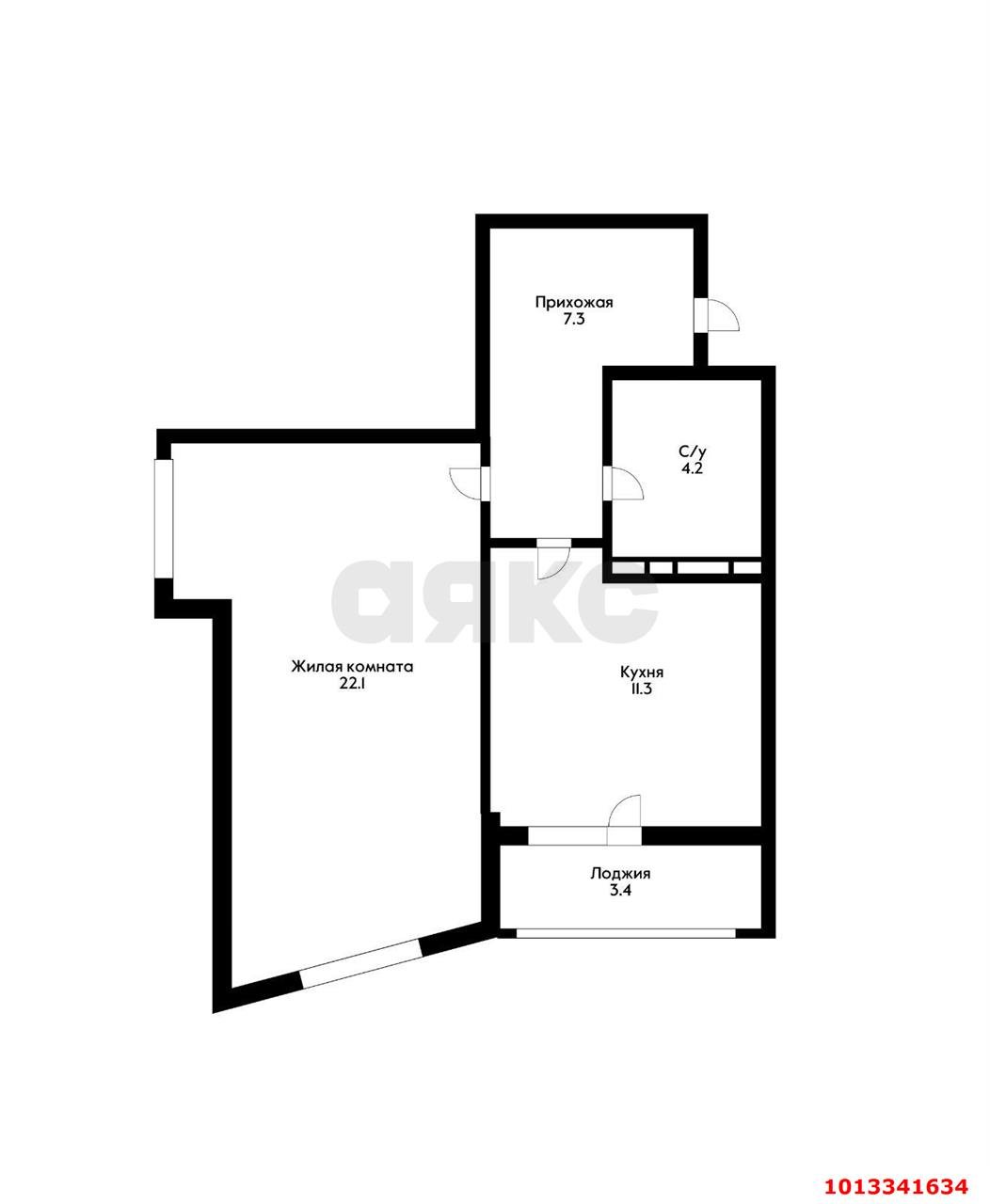 Фото №9: 1-комнатная квартира 48 м² - Краснодар, Славянский, ул. Красных Партизан, 111к1