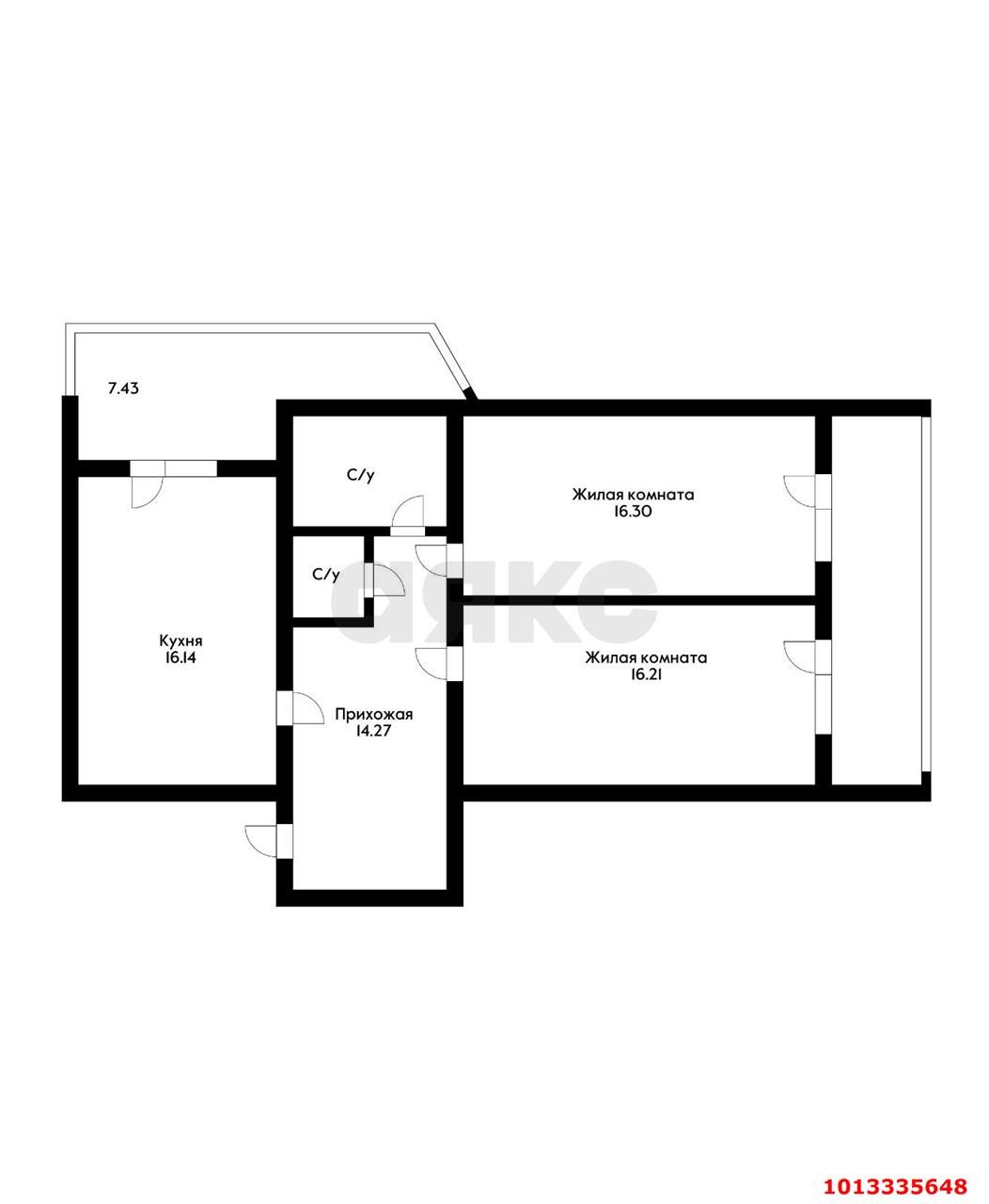 Фото №13: 3-комнатная квартира 82 м² - Краснодар, Табачная Фабрика, ул. Ипподромная, 53/1