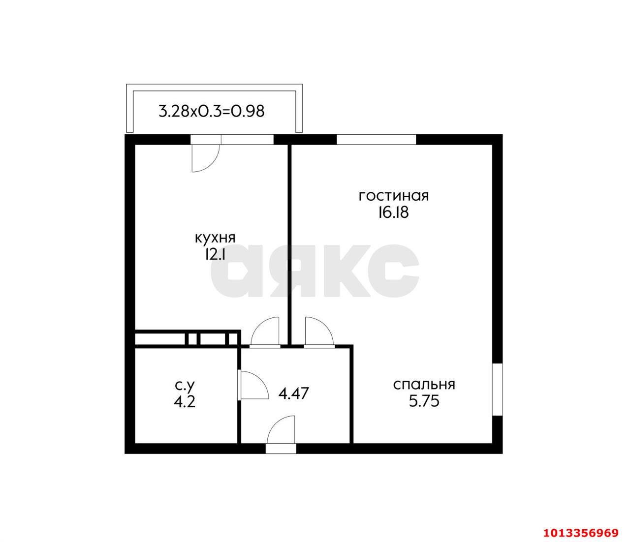 Фото №13: 2-комнатная квартира 47 м² - Краснодар, Светлоград, ул. Красных Партизан, 1/3к11