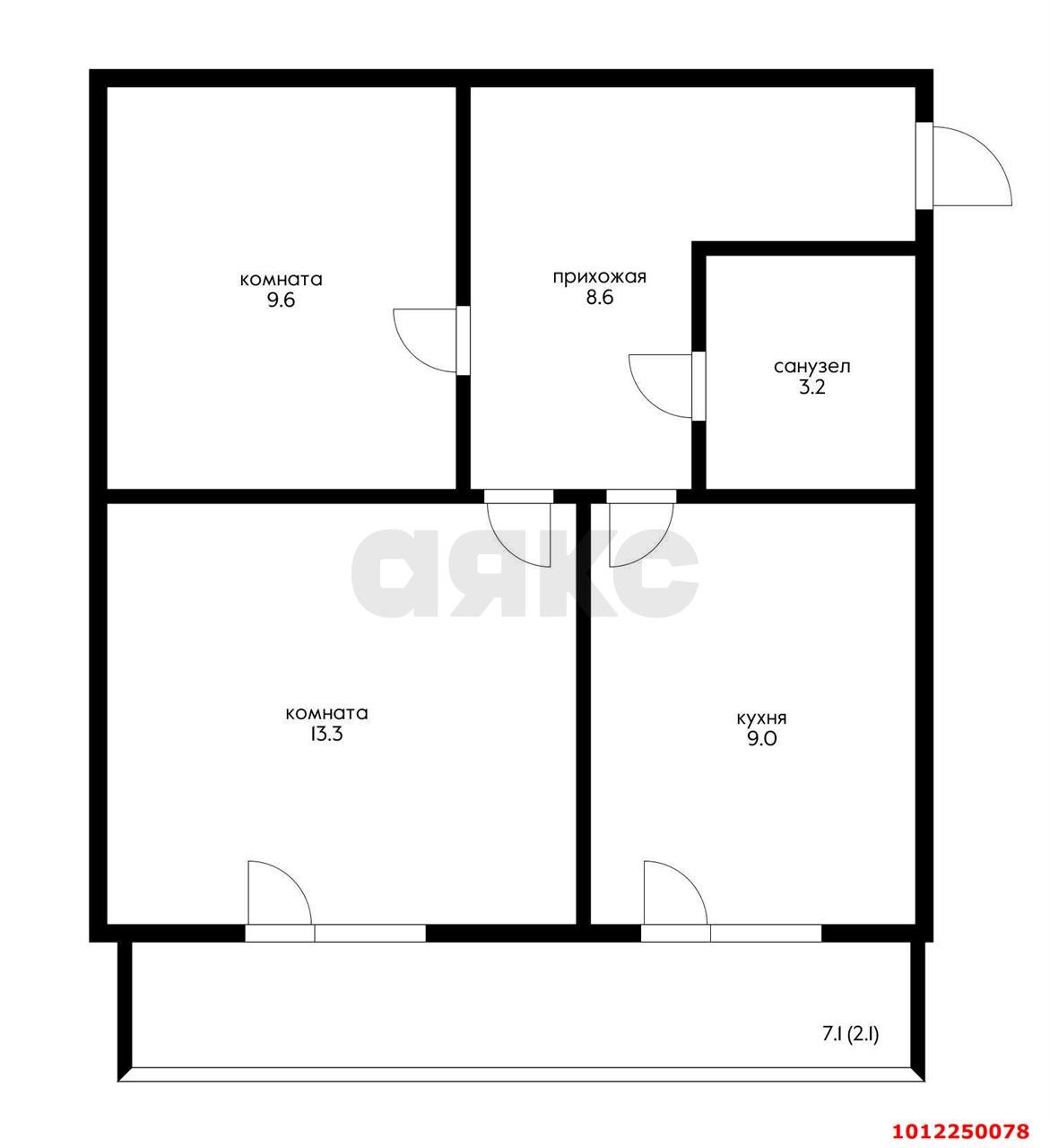 Фото №2: 2-комнатная квартира 50 м² - Новая Адыгея, жилой комплекс Мега, ул. Бжегокайская, 90/5к4