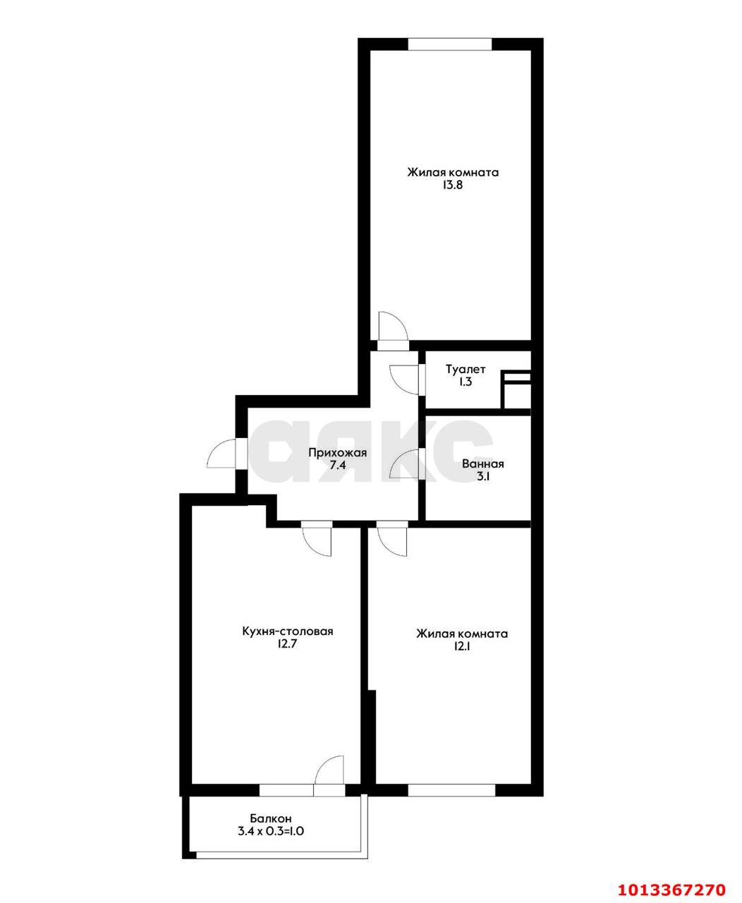 Фото №10: 2-комнатная квартира 54 м² - Краснодар, жилой комплекс Ракурс, ул. имени Героя Ростовского, 8к5