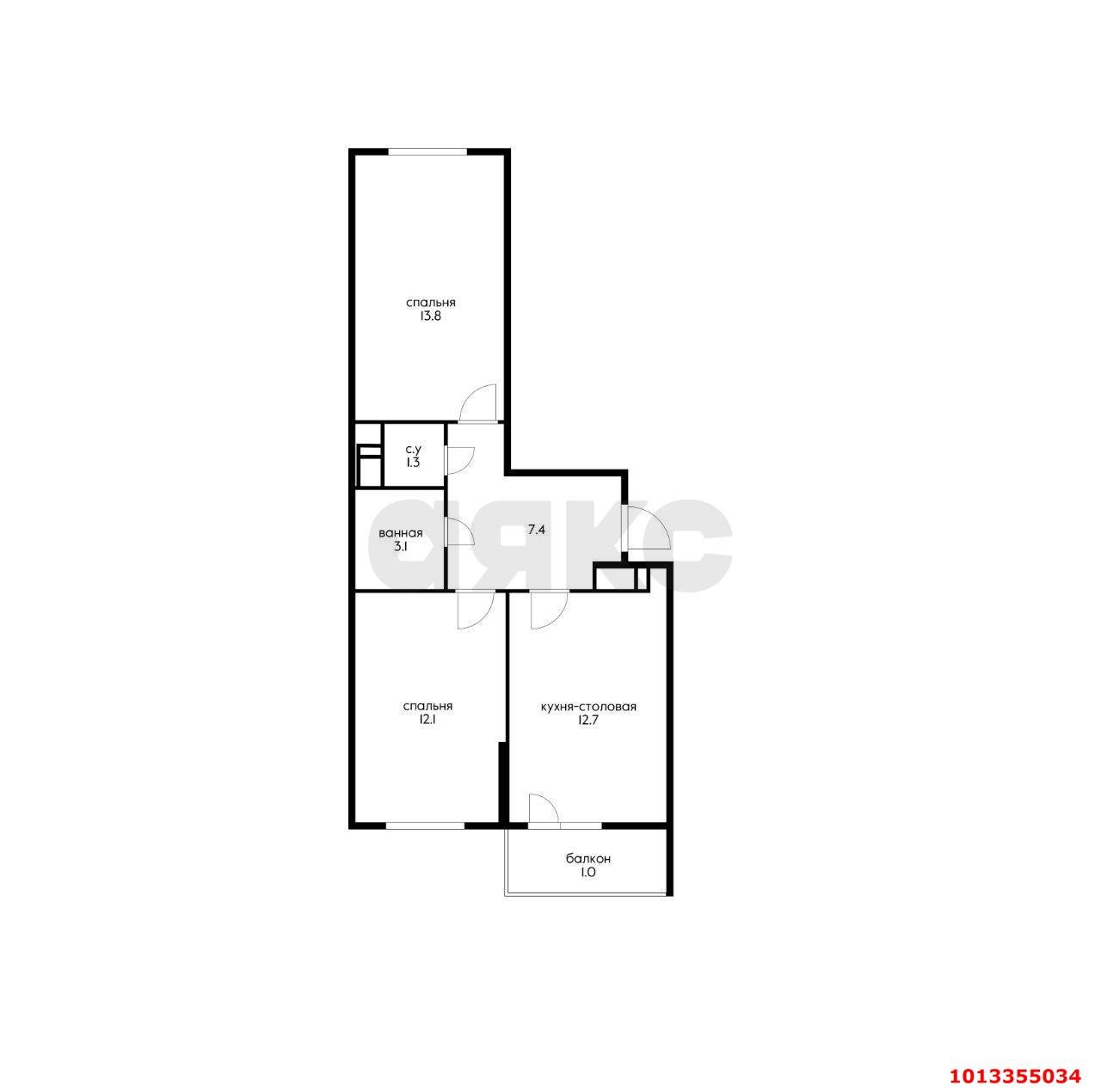 Фото №7: 2-комнатная квартира 52 м² - Краснодар, жилой комплекс Ракурс, ул. имени Героя Ростовского, 8