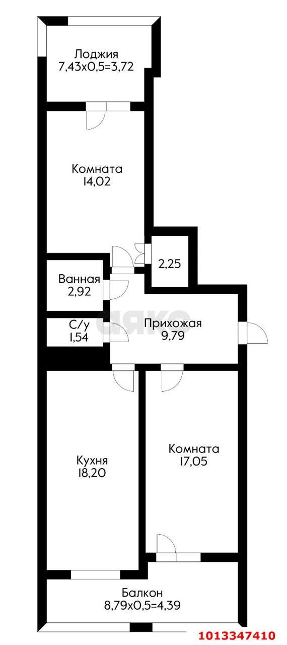 Фото №11: 2-комнатная квартира 73 м² - Краснодар, Пашковский, ул. Бородинская, 156/2