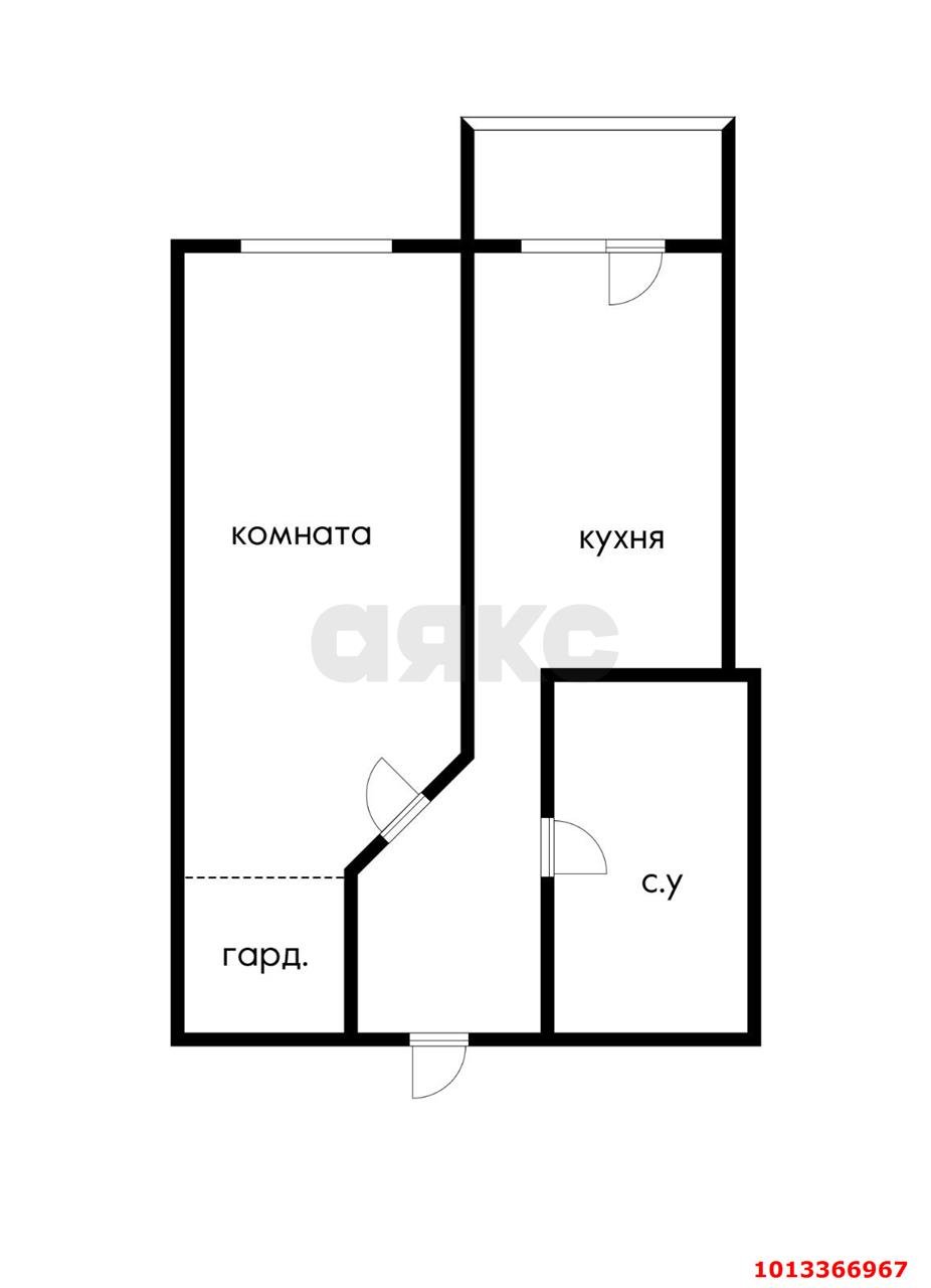 Фото №13: 1-комнатная квартира 38 м² - Краснодар, жилой комплекс Видный, ул. Командорская, 3к1