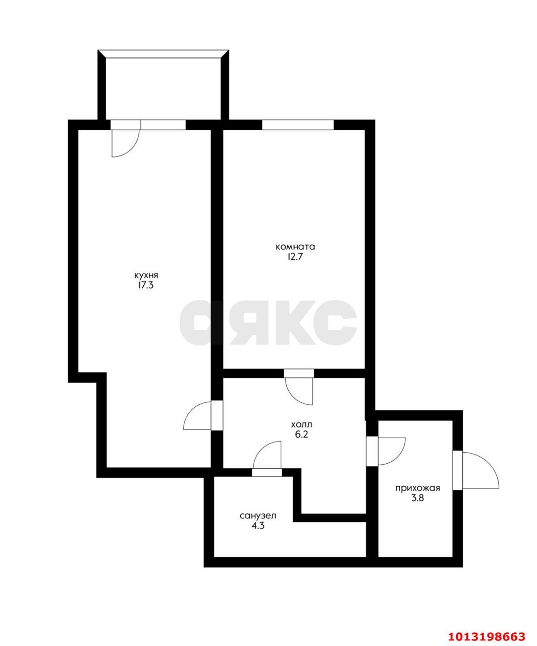 Фото №17: 1-комнатная квартира 44 м² - Краснодар, Краевая Клиническая Больница, ул. Восточно-Кругликовская, 47/2