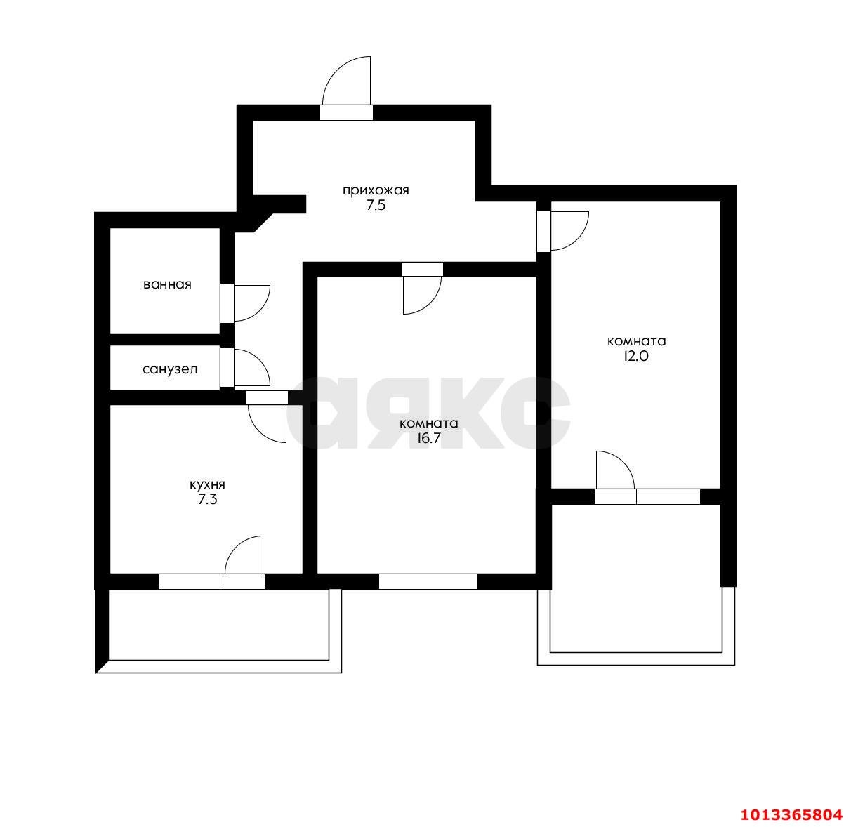 Фото №10: 2-комнатная квартира 61 м² - Краснодар, Центральный, ул. Железнодорожная, 23