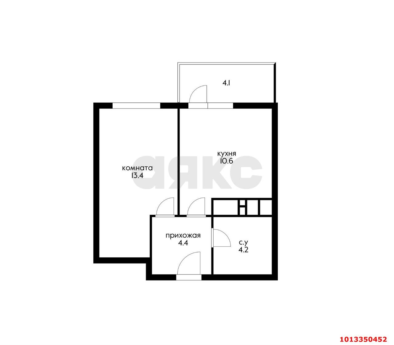 Фото №6: 1-комнатная квартира 32 м² - Краснодар, жилой комплекс Отражение, ул. Конгрессная, 41