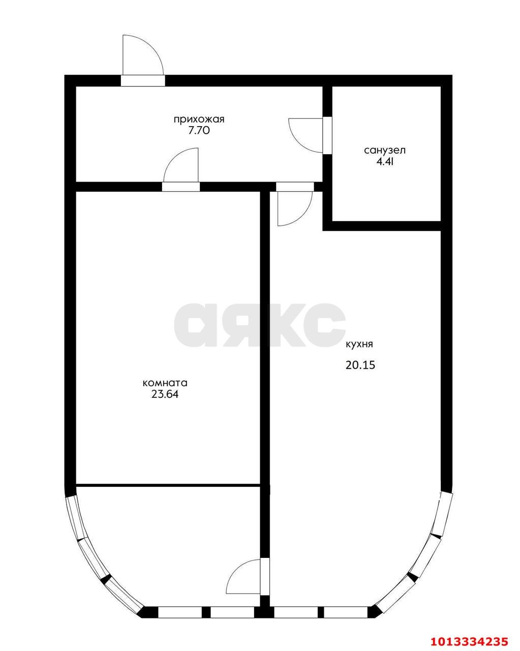 Фото №3: 1-комнатная квартира 55 м² - Краснодар, жилой комплекс Краснодар Сити, ул. Шоссе Нефтяников, 18к4