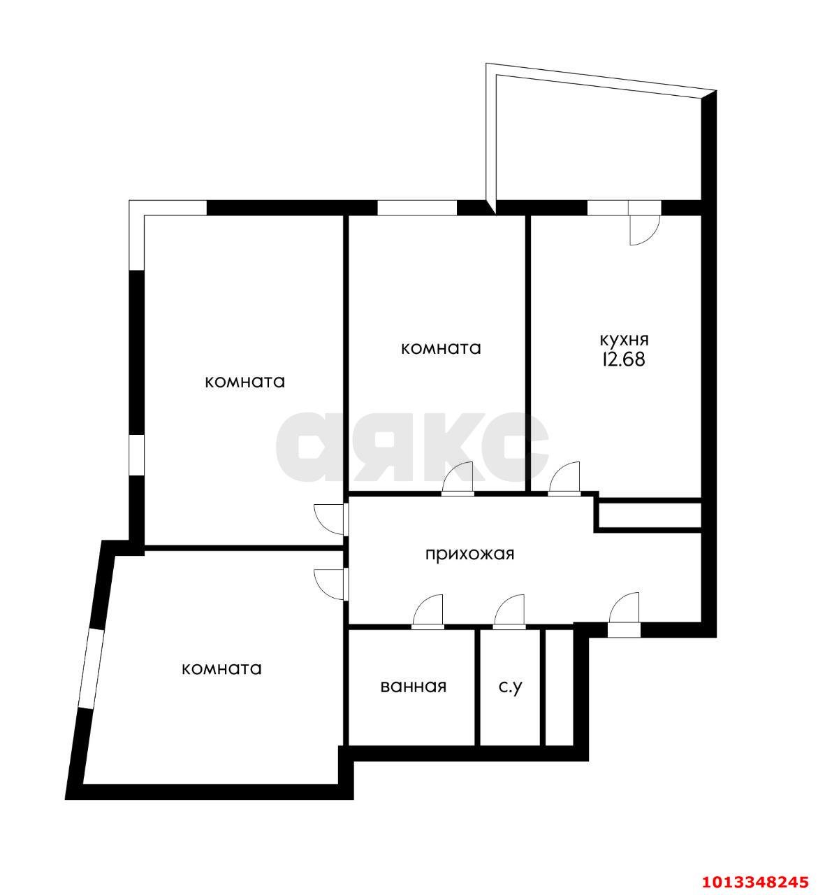 Фото №6: 3-комнатная квартира 80 м² - Краснодар, жилой комплекс Галактика, ул. Уральская, 71к3