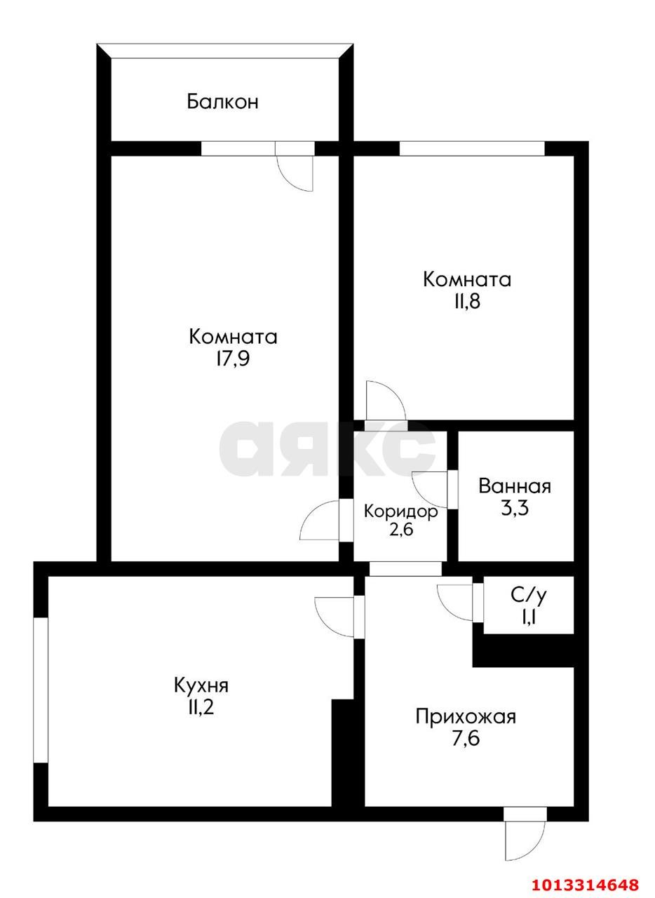 Фото №8: 2-комнатная квартира 56 м² - Краснодар, Восточно-Кругликовский, ул. Героя А.А. Аверкиева, 14