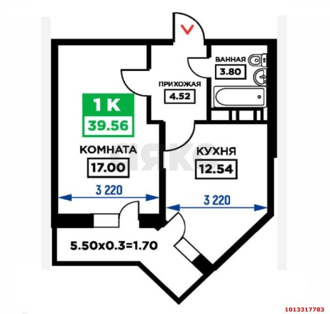 Фото №13: 1-комнатная квартира 38 м² - Краснодар, Молодёжный, ул. Дубравная, 1