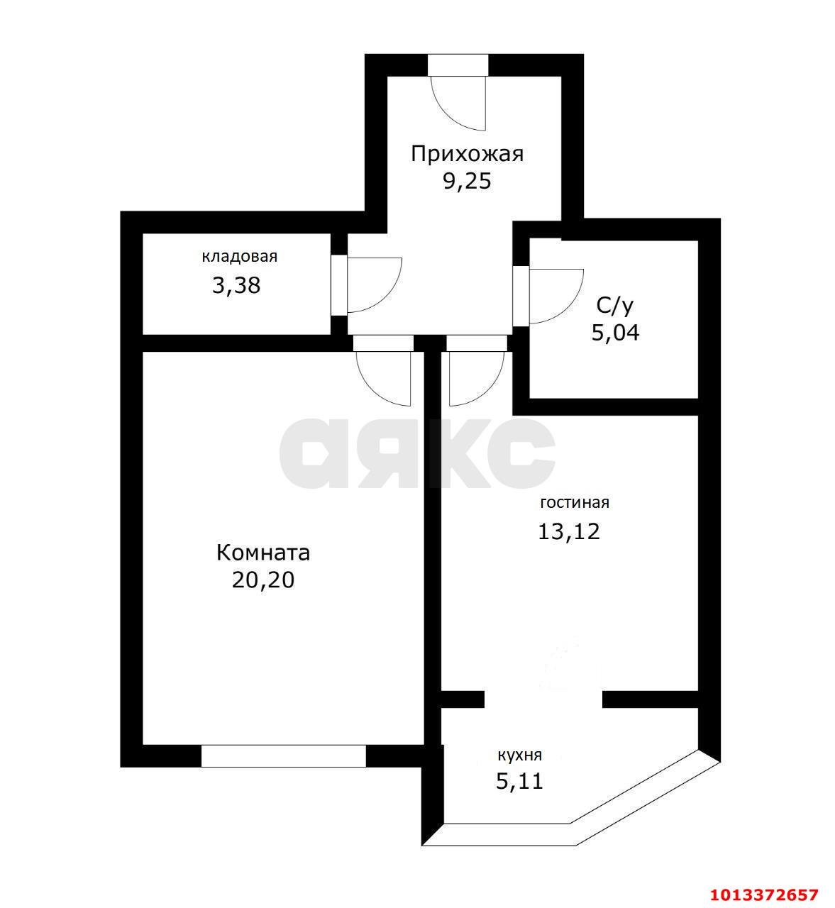 Фото №10: 1-комнатная квартира 56 м² - Краснодар, Школьный, ул. Филатова, 19/2