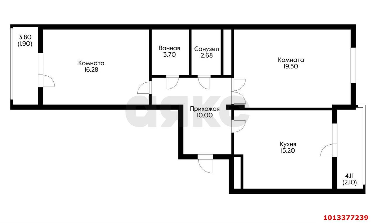 Фото №4: 2-комнатная квартира 71 м² - Краснодар, жилой комплекс Аврора, ул. имени Дзержинского, 95