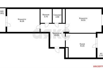 Фото №4: 2-комнатная квартира 71 м² - Краснодар, мкр. жилой комплекс Аврора, ул. имени Дзержинского, 95