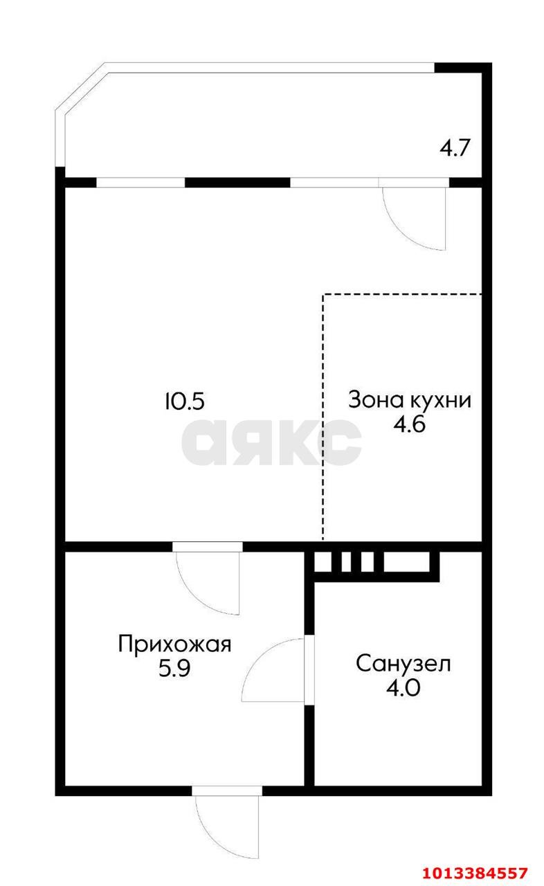 Фото №2: Студия 28 м² - Краснодар, Достояние, ул. Григория Булгакова, 6