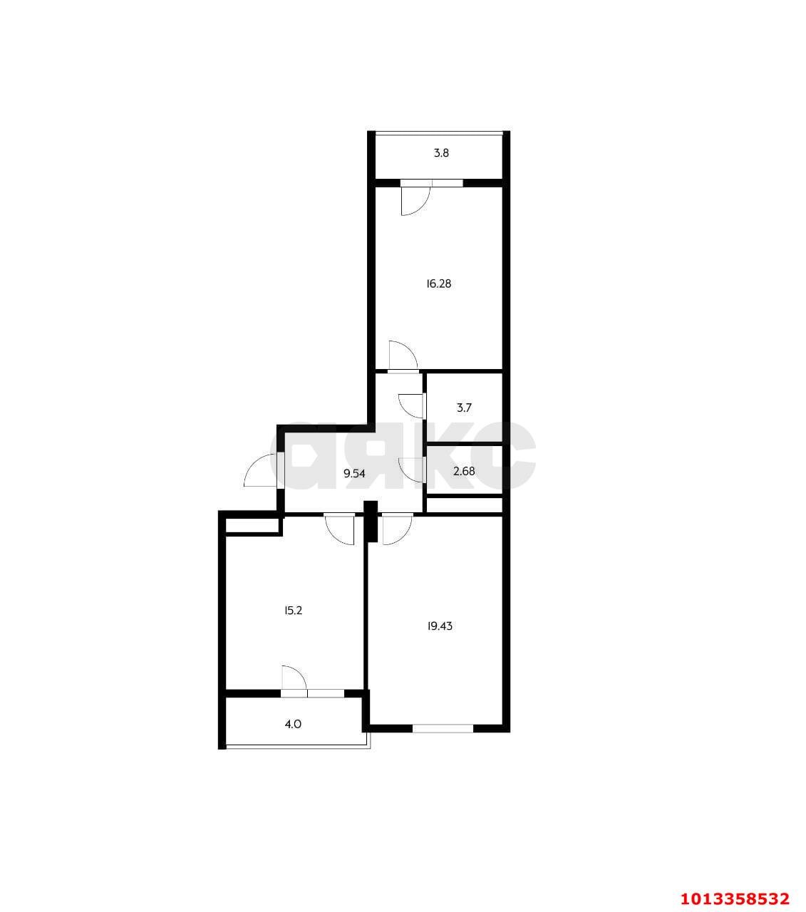 Фото №14: 2-комнатная квартира 71 м² - Краснодар, Западный внутригородской округ, 