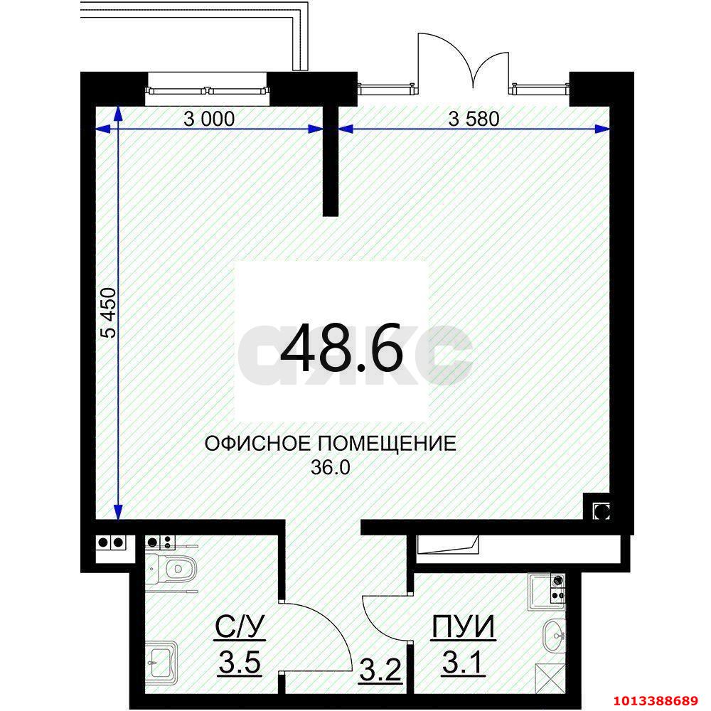 Фото №6: Торговое помещение 49 м² - Краснодар, жилой комплекс Ракурс, ул. имени Героя Ростовского, 8к6