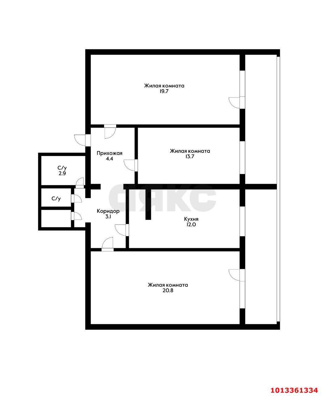 Фото №16: 3-комнатная квартира 90 м² - Краснодар, Западный внутригородской округ, ул. Красная, 41