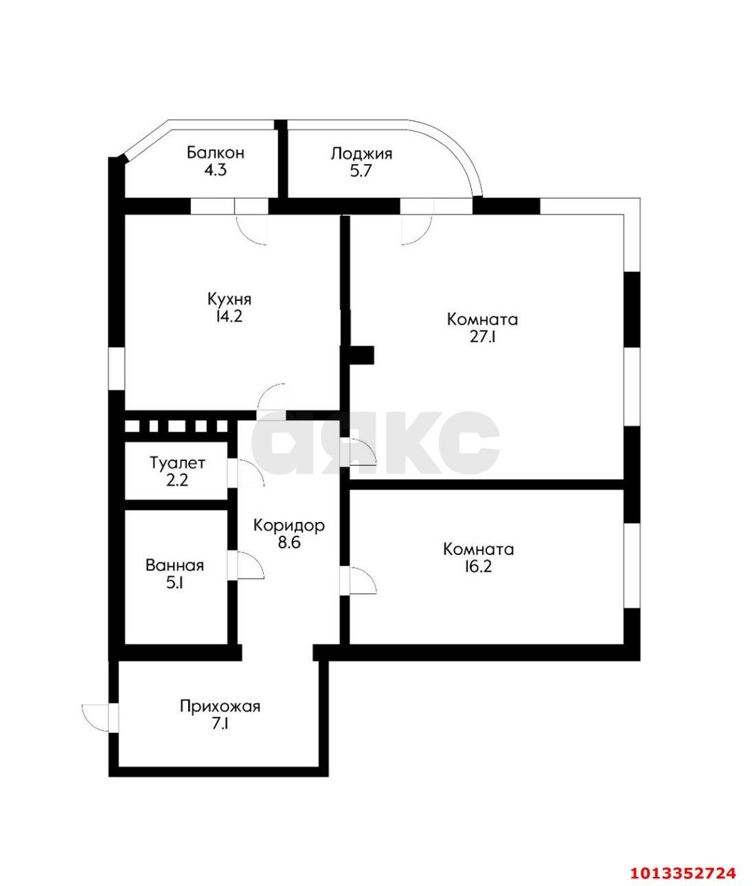 Фото №4: 2-комнатная квартира 90 м² - Краснодар, Черёмушки, ул. Ставропольская, 179А