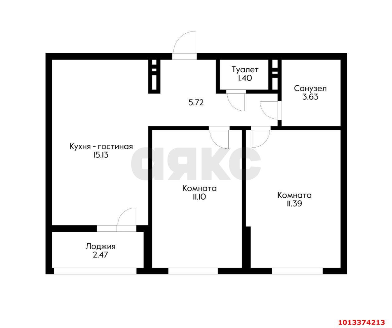 Фото №2: 2-комнатная квартира 52 м² - Краснодар, жилой комплекс Новые Сезоны, 