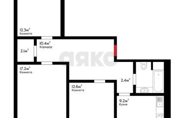 Фото №3: 3-комнатная квартира 69 м² - Краснодар, мкр. Юбилейный, пр-кт Чекистов, 24